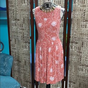 NEW with tag LOFT Fit n Flare dress Dark Coral